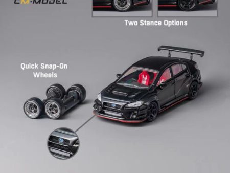 Colourful Miniature Model Subaru STI WRX Widebody Black With Red Trim Supply