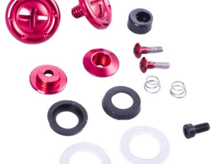 RaceQuip Red Hardware Pivot Kit for Face Shield Fits PRO & VESTA Model Helmets Hot on Sale