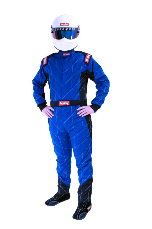 RaceQuip Blue Chevron-1 Suit - SFI-1 Large Online