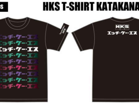 HKS T-SHIRT KATAKANA BLACK M Online now