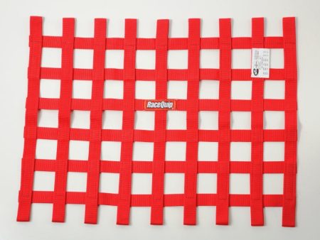 RaceQuip Red 18in H x 24W SFI Ribbon Window Net Cheap