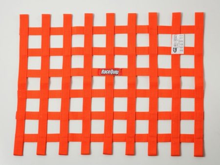 RaceQuip Orange 18in H x 24W SFI Ribbon Window Net Hot on Sale