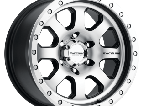 Raceline 929M Avenger 17x9in   5x127 BP   -12mm Offset   83.82mm Bore - Black & Machined Wheel Cheap