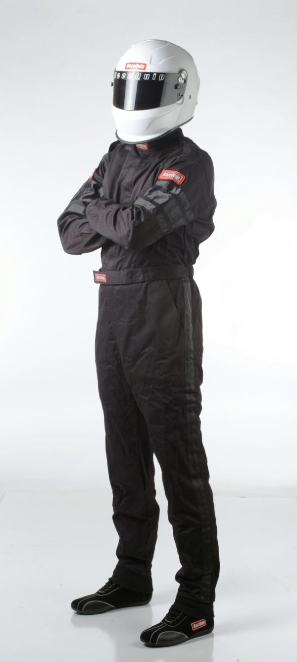 RaceQuip Black SFI-1 1-L Suit - Medium Tall Online Hot Sale