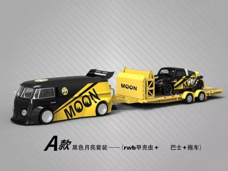 MiniStation MoonEyes Cars And Trailer Set Black Yellow Online