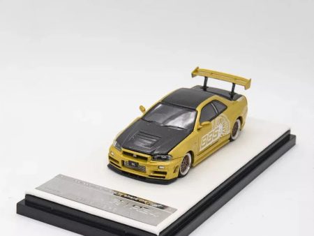 TimeMicro Nissan Skyline GT-R R34 Dark Gold BBS No Figure Cheap