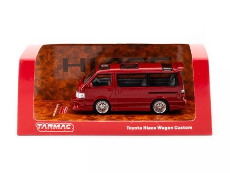 Tarmac Works Toyota Hiace Wagon Custom Red Hot on Sale