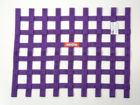 RaceQuip Purple 18in H x 24W SFI Ribbon Window Net on Sale