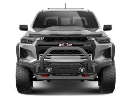 AVS 23-24 Chevrolet Colorado Aeroskin Low Profile Acrylic Hood Shield - Smoke For Discount