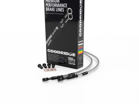 Goodridge 58in Universal Clutch Line w Black Zinc Fittings & Clear Hose - 90Deg Banjo w M10 Fitting Online