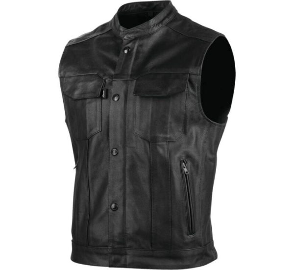 Speed and Strength Band Of Brothers Leather Vest Black Xl For Discount