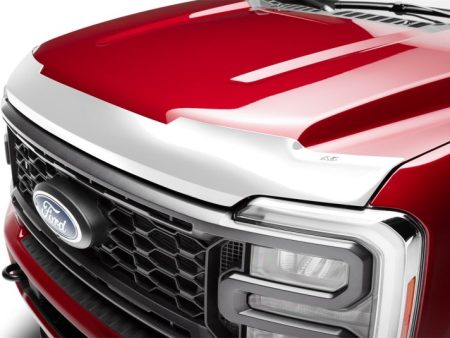 AVS 23-24 Ford F-250 Super Duty F-350 Super Duty F-450 Super Duty Aeroskin Hood Protector - Chrome For Cheap