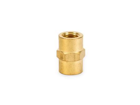 Brass Straight Female Coupling 1 4 NPT to 1 4  NPT Supply