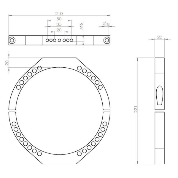 Astro Hutech More Blue Mounting Rings 179mm (TB020) For Discount